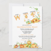 Funny WTF Erntedank Feeling Pumpkins Einladung (Vorderseite)