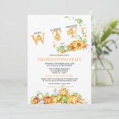 Funny WTF Erntedank Feeling Pumpkins Einladung (Stehend Vorderseite)