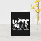 Funny Wtf Willkommen in Florida _ Strand _ Sommer Karte (Gelbe Blume)