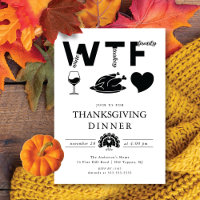 Funny WTF Wine Turkey Familientradition Erntedank