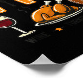 Funny Wtf Wine Turkey Football Thanksgiving Dinner Poster (Ecke)