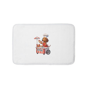 Funny Würstchen Dackel Dog Sausage Hotdog Sandwich Badematte