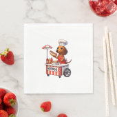 Funny Würstchen Dackel Dog Sausage Hotdog Sandwich Serviette (Beispiel)