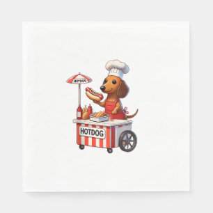 Funny Würstchen Dackel Dog Sausage Hotdog Sandwich Serviette