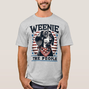 Funny Würstchen Das Volk 4. Juli Dackel T-Shirt