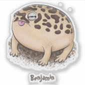 Funny Wüste Regenfrosch Cartoon Illustration Aufkleber (Vorderseite)