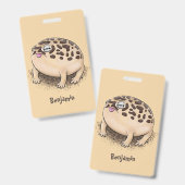 Funny Wüste Regenfrosch Cartoon Illustration Ausweis (Vorder- & Rückseite)