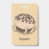 Funny Wüste Regenfrosch Cartoon Illustration Ausweis (Rückseite)