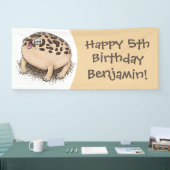 Funny Wüste Regenfrosch Cartoon Illustration Banner (Messe)