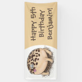 Funny Wüste Regenfrosch Cartoon Illustration Banner (Vertikal)