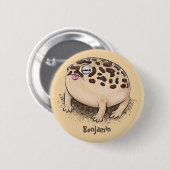 Funny Wüste Regenfrosch Cartoon Illustration Button (Vorne & Hinten)