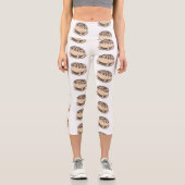 Funny Wüste Regenfrosch Cartoon Illustration Capri Leggings (Vorderseite)