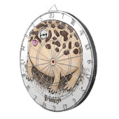 Funny Wüste Regenfrosch Cartoon Illustration Dartscheibe (Vorderseite rechts)