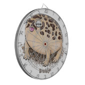 Funny Wüste Regenfrosch Cartoon Illustration Dartscheibe (Vorderseite Links)