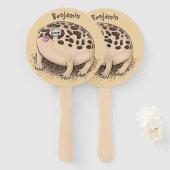 Funny Wüste Regenfrosch Cartoon Illustration Fächer (Vorne und Hinten)