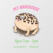 Funny Wüste Regenfrosch Cartoon Illustration Fensteraufkleber (Blatt)