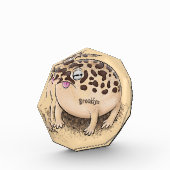 Funny Wüste Regenfrosch Cartoon Illustration Fotoblock (Links)