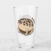 Funny Wüste Regenfrosch Cartoon Illustration Glas (Vorderseite)