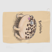 Funny Wüste Regenfrosch Cartoon Illustration Golfhandtuch (Horizontal)