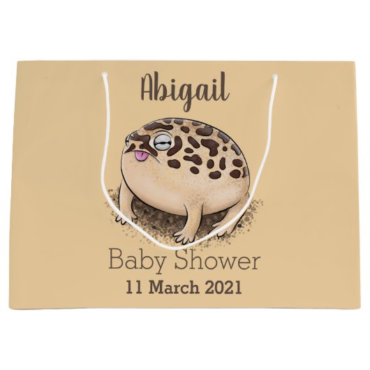 Funny Wüste Regenfrosch Cartoon Illustration Große Geschenktüte (Vorderseite)