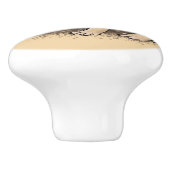 Funny Wüste Regenfrosch Cartoon Illustration Keramikknauf (Seitenansicht)