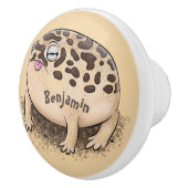 Funny Wüste Regenfrosch Cartoon Illustration Keramikknauf (Rechts)