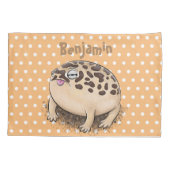 Funny Wüste Regenfrosch Cartoon Illustration Kissenbezug (Rückseite)