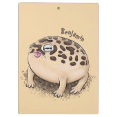 Funny Wüste Regenfrosch Cartoon Illustration Klemmbrett (Rückseite)