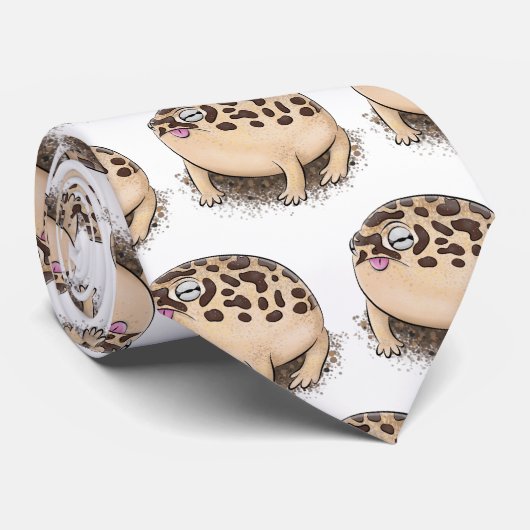 Funny Wüste Regenfrosch Cartoon Illustration Krawatte (Gerollt)