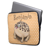 Funny Wüste Regenfrosch Cartoon Illustration Laptopschutzhülle (Vorderseite Links)