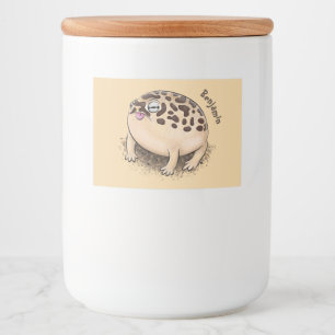 Funny Wüste Regenfrosch Cartoon Illustration Lebensmitteletikett