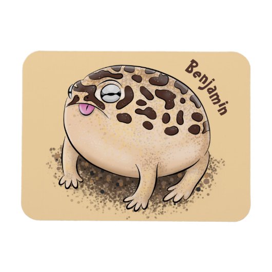 Funny Wüste Regenfrosch Cartoon Illustration Magnet (Horizontal)