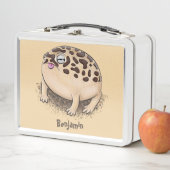 Funny Wüste Regenfrosch Cartoon Illustration Metall Brotdose (Beispiel)