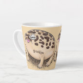 Funny Wüste Regenfrosch Cartoon Illustration Milchtasse (Linke Ecke)