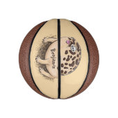 Funny Wüste Regenfrosch Cartoon Illustration Mini Basketball (Vertikal)