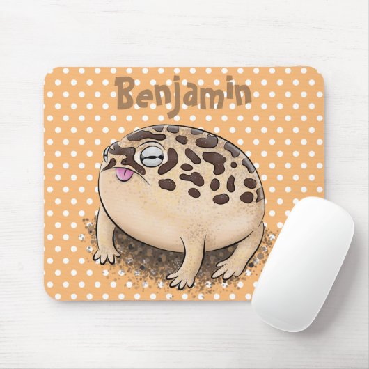 Funny Wüste Regenfrosch Cartoon Illustration Mousepad (Mit Mouse)