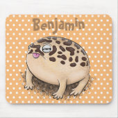 Funny Wüste Regenfrosch Cartoon Illustration Mousepad (Vorne)
