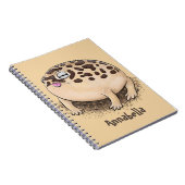 Funny Wüste Regenfrosch Cartoon Illustration Notizblock (Rechte Seite)