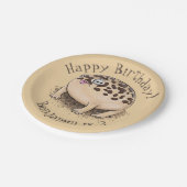 Funny Wüste Regenfrosch Cartoon Illustration Pappteller (Schrägansicht)