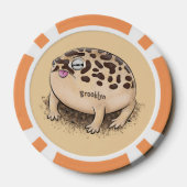 Funny Wüste Regenfrosch Cartoon Illustration Pokerchips (Rückseite)
