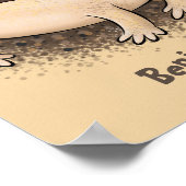 Funny Wüste Regenfrosch Cartoon Illustration Poster (Ecke)