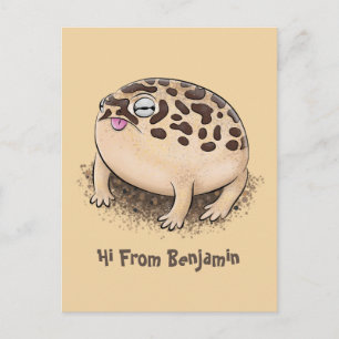 Funny Wüste Regenfrosch Cartoon Illustration Postkarte
