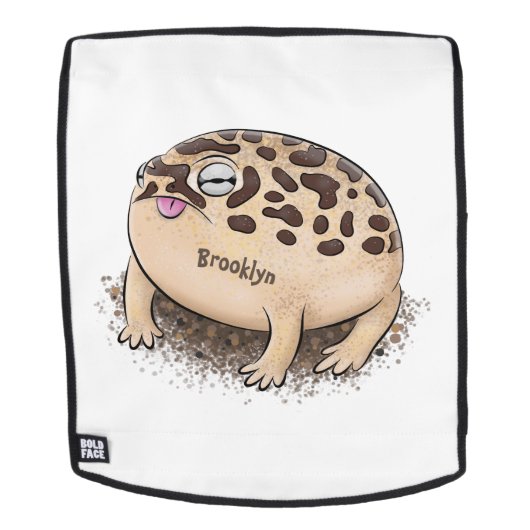 Funny Wüste Regenfrosch Cartoon Illustration Rucksack (Abnehmbare Front)