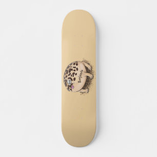 Funny Wüste Regenfrosch Cartoon Illustration Skateboard