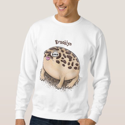 Funny Wüste Regenfrosch Cartoon Illustration Sweatshirt (Vorderseite)