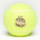 Funny Wüste Regenfrosch Cartoon Illustration Tennisbälle (Rückseite)