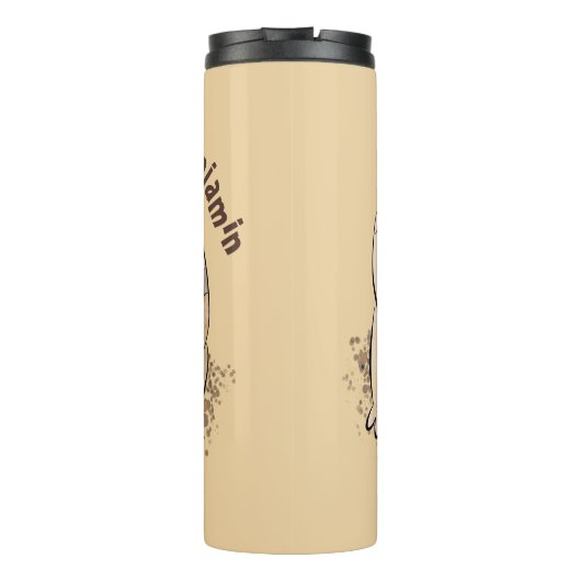 Funny Wüste Regenfrosch Cartoon Illustration Thermosbecher (Rückseite)