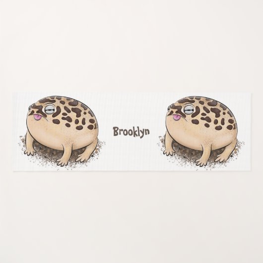 Funny Wüste Regenfrosch Cartoon Illustration Yogamatte (Vorderseite (Horizontal))