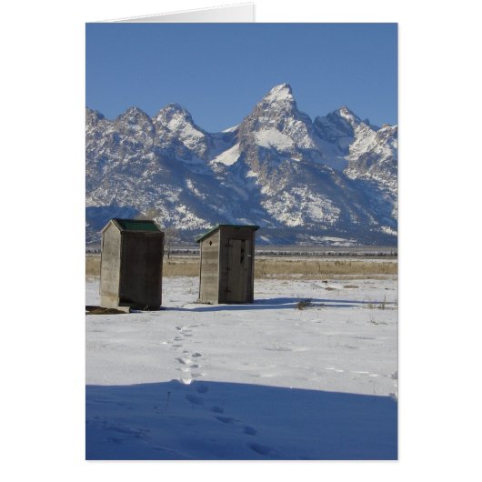 Funny Wyoming Outhouse Deluxe Jeden Anlaß (Vorne)