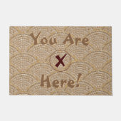 Funny X markiert den Ort Fußmatte (Vorderseite)